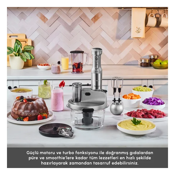 Karaca Mastermaid Prosteel Galaxy Grey 2500 W Cam Mutfak Robotu - Görsel 3