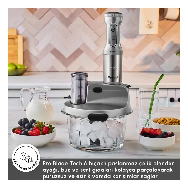 Karaca Mastermaid Prosteel Galaxy Grey 2500 W Cam Mutfak Robotu - Görsel 5