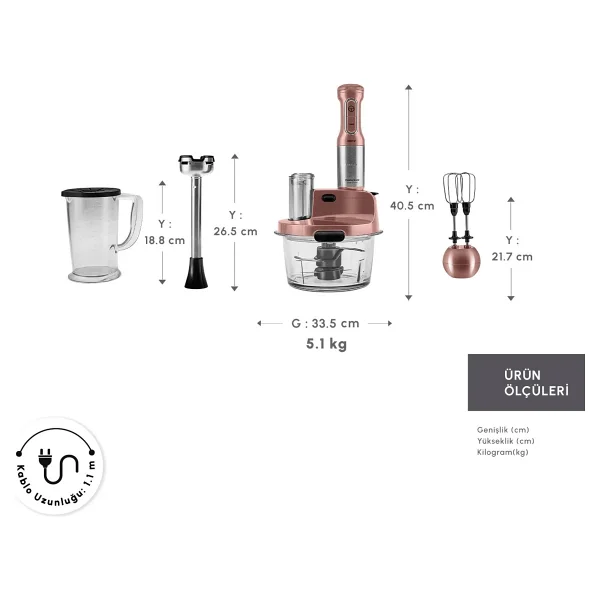 Karaca Mastermaid Prosteel 2500 W Cam Mutfak Robotu - Görsel 3