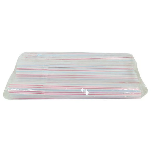 Körüklü Çizgili Pipet Ayran Kola Meşrubat Pipeti 22 Cm Karma Renk 150 Adet Paket - Oem458-10707 - Görsel 3