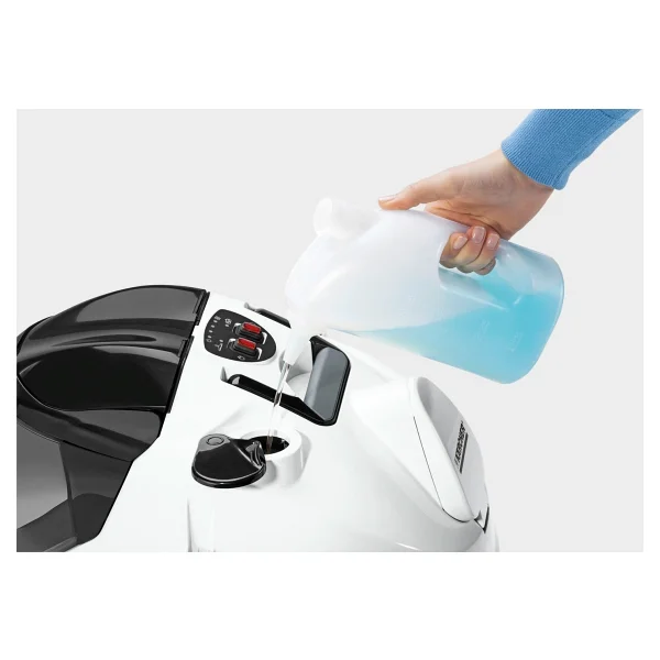 Karcher Yüksek Performanslı Buharlı Süpürge ve Vakum Makinesi 2200 Watt Güç 4 Kademeli Emiş Gücü 5 Kademeli Buhar Ayarlı Islak Kuru Temizleyici Karcher Sv 7 - Beyaz - Görsel 7