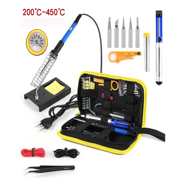 Havana Hvy62 15 Parça 60w Havya Seti Lehim Ahşap Yakma Kalemi 200 İle 450°c Ayarlanabilir Sıcak Havya - Görsel 6
