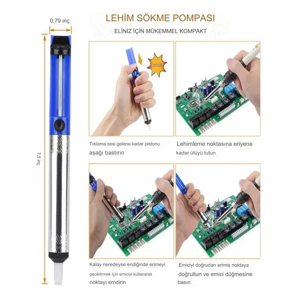 Havana Hvy62 15 Parça 60w Havya Seti Lehim Ahşap Yakma Kalemi 200 İle 450°c Ayarlanabilir Sıcak Havya - Görsel 5