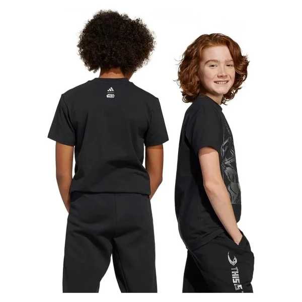 Adidas X Star Wars The Mandalorian Graphic Jd4547 Siyah Kısa Kollu Bisiklet Yaka Çocuk Tişört - Görsel 6