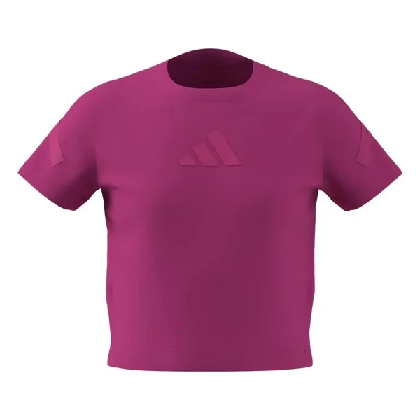 Adidas Z.N.E. Fitted Jj4852 Pembe Kısa Kollu Bisiklet Yaka Çocuk Crop Tişört - Görsel 8