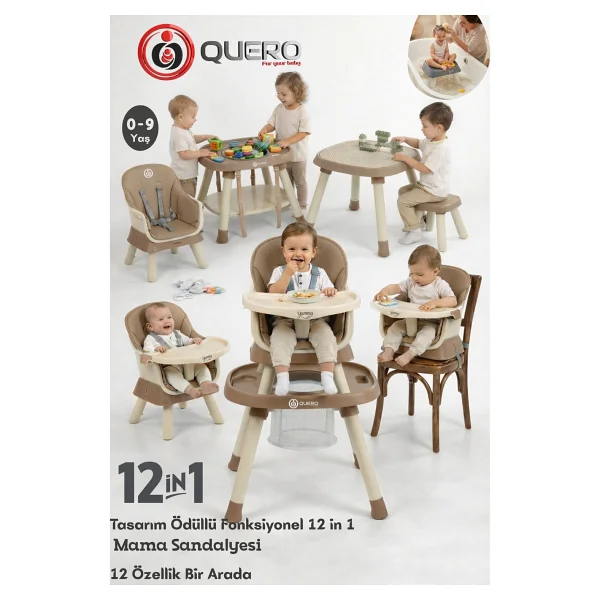 Quero Yummy 12 İn 1 Fonksiyonel Mama Sandalyesi - Görsel 6