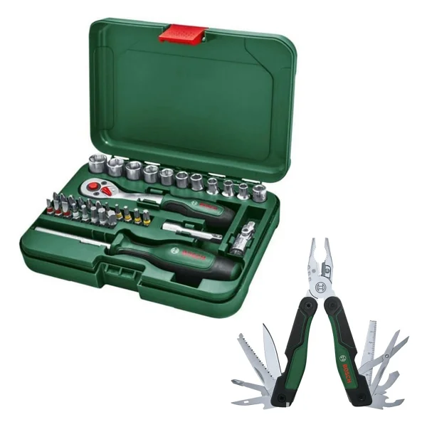 Bosch El Aleti Seti 34 Parça + Çok Amaçlı Alet Pense - Çakı (16 Özellik) - Görsel 4