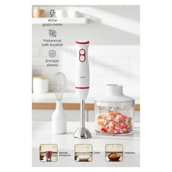 Sinbo Shb-7530 400 W El Blender Seti - Görsel 5