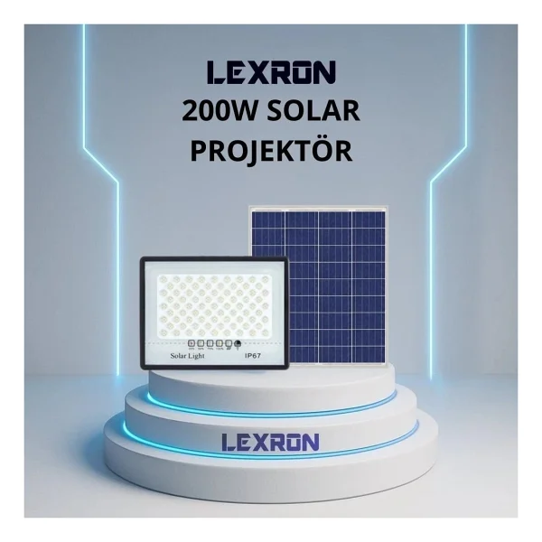 Lexron 200w Solar Projektör - Görsel 2
