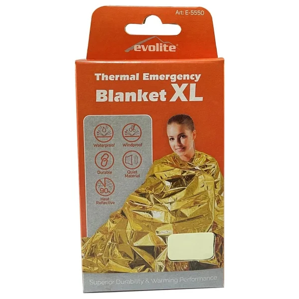 Evolite Acil Durum Termal Battaniye XL 160x210 Cm - Görsel 8