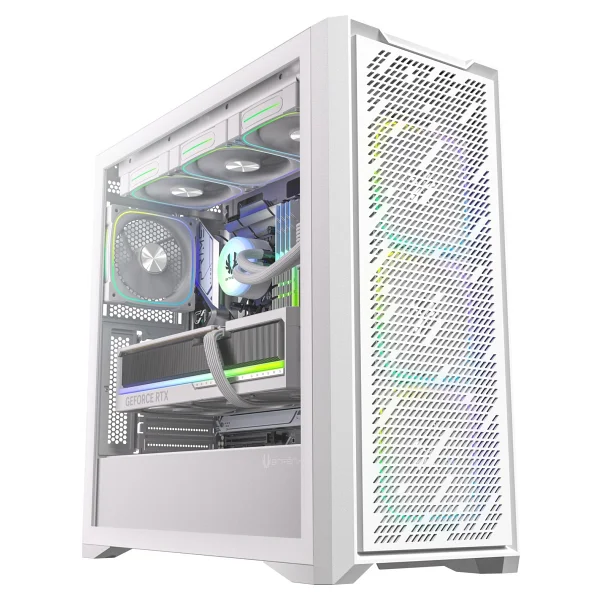 Bitfenix Sepii White 750W 80+ Bronze PSU 4X120mm FRGB Fan ATX Temperli Cam Beyaz Gaming (Oyuncu) Kasa