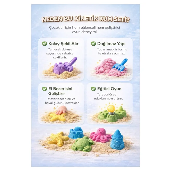 Heroes 1 Kg Kinetik Kum - Akışkan Ve Dağılmayan Eğitici Oyun Kumu Standart Paket - Pembe - Görsel 4