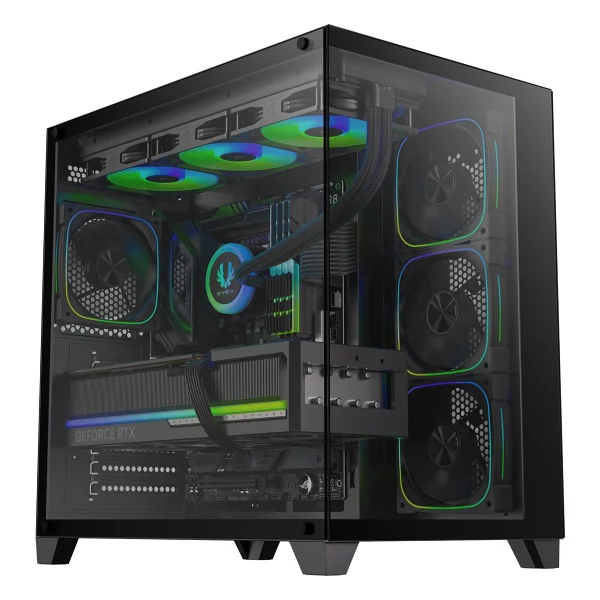 Bitfenix Polii Black 750w 80+ Bronze Psu 4x120mm Frgb Fan Atx Temperli Cam Siyah Gaming (Oyuncu) Kasa - Görsel 4