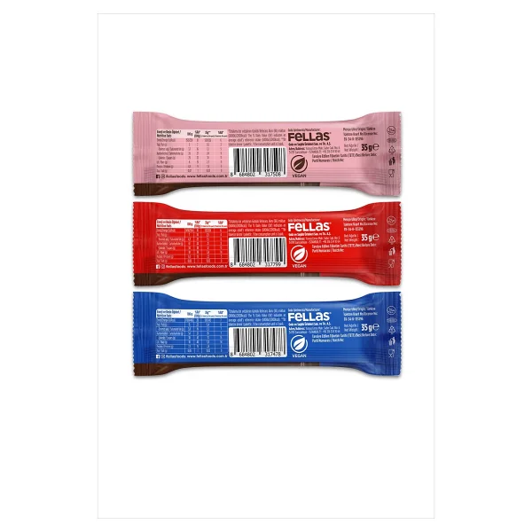 Fellas Choco - Çikolata Kaplı Meyve Bar (35 G) - Karma Kutu (3 X 4) 12 Adet - 12 X 35 G - Görsel 5