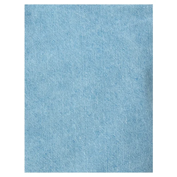 Koton Crop Kolsuz Sırt Detaylı Bisiklet Yaka Denim Atlet - Mavi - Görsel 6
