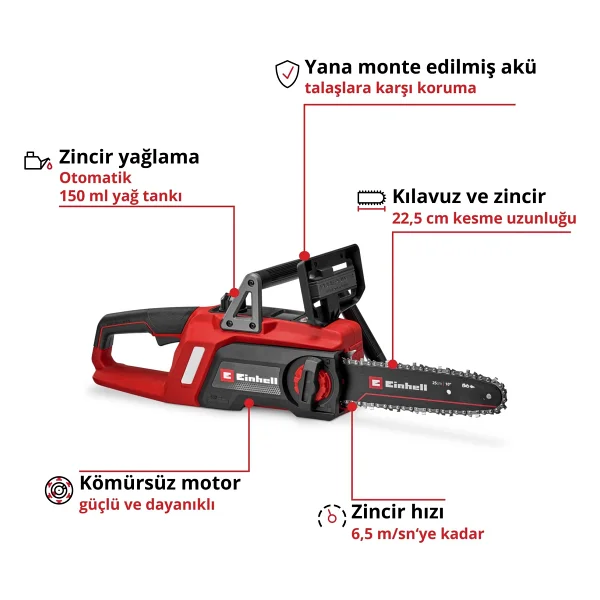 Einhell Ge-Lc 18/25 Li Motorlu Testere - Görsel 4