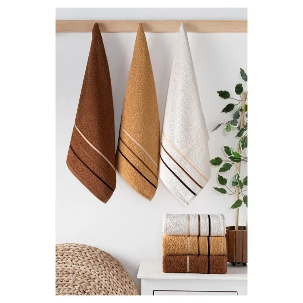 Dnzgülcan Mira 6'lı %100 Pamuk Havlu Seti Beden Ve Banyo Havlusu 50x90 Cm - Görsel 2