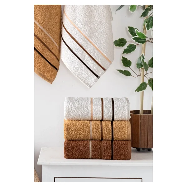 Dnzgülcan Mira 6'lı %100 Pamuk Havlu Seti Beden Ve Banyo Havlusu 50x90 Cm - Görsel 6
