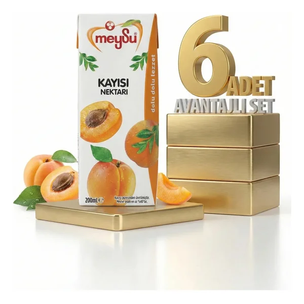 Meysu Kayısı Nektar 6x200 Ml. - Görsel 2