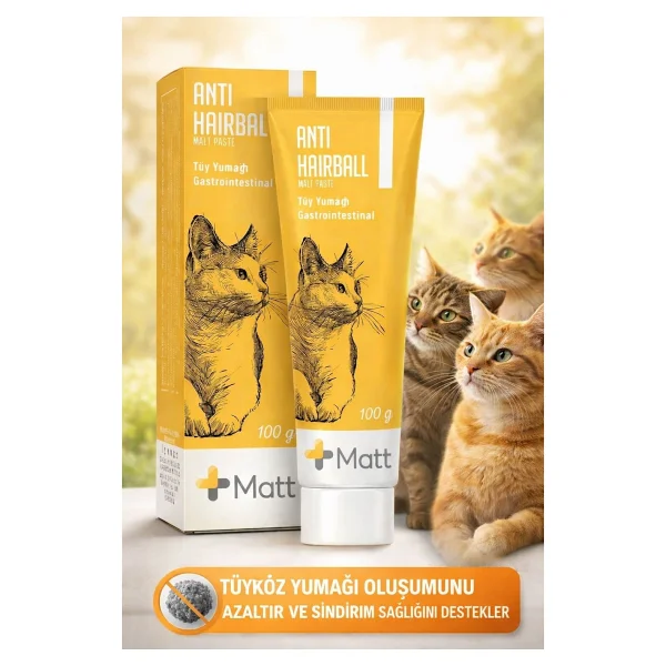 Matt Matt Malt Antihairball Cat Paste - Görsel 2