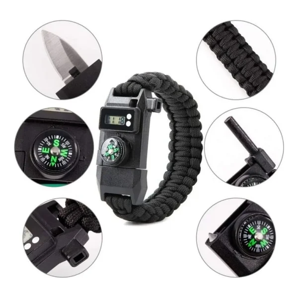 Saatli Paracord Bileklik Nurcamp - Görsel 3