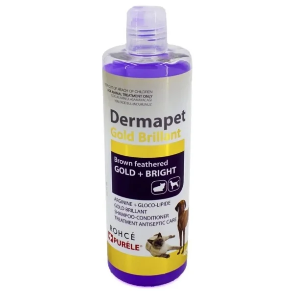 Purele Dermapet Sarı Kahverengi Irk Dermatolojik Etkili 450 Ml Kremli Kedi Köpek Şampuanı - Görsel 3