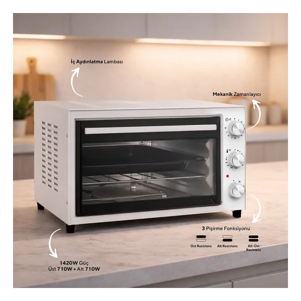 Kumtel Kf-5320 32 Lt Mini Fırın - Görsel 5