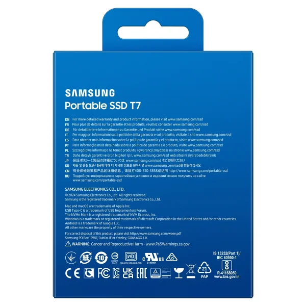 Samsung T7 Mu-Pc4t0t/Ww USB 3.2 4 TB Taşınabilir SSD - Görsel 3