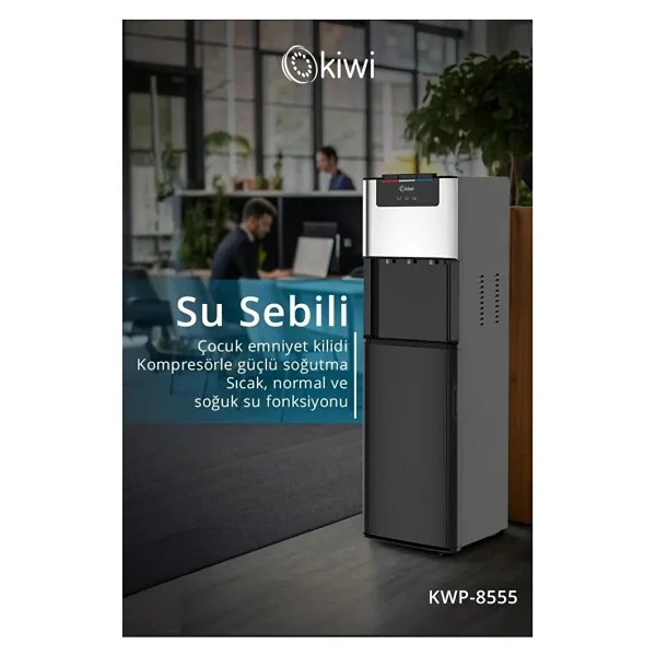 Kiwi Su Sebili Gizli Damacanalı 3 Musluk Beyaz Renkli Yüksek Verimli Soğutma Özellikli - 5 - Görsel 5