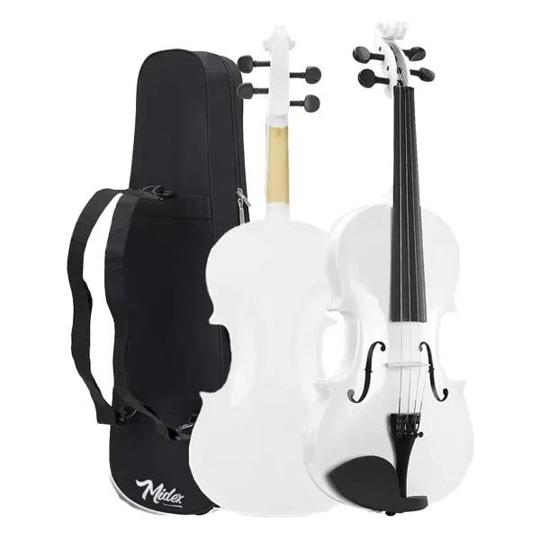 Midex Hga44wh-Tys Beyaz 4/4 Tam Boy Keman Seti (Çanta Yay Reçine) - Görsel 3