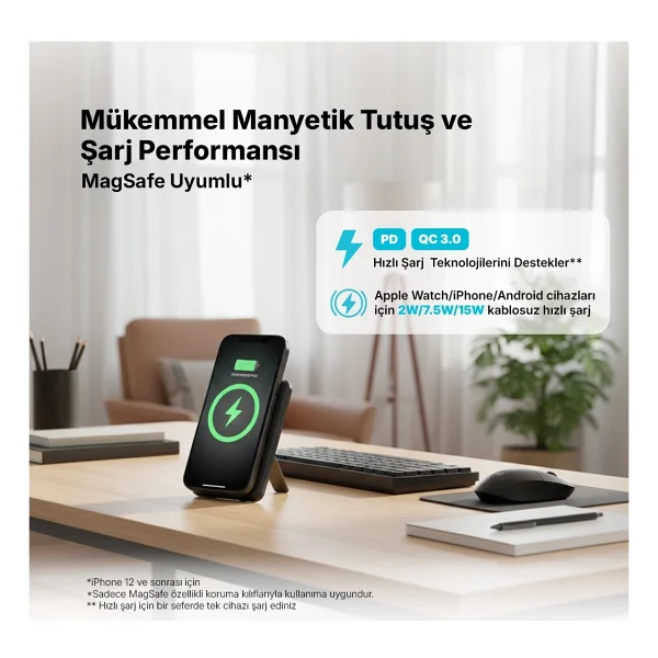 Ttec Recharger M 2bb236 5000 mAh Hızlı Şarj Magsafe Powerbank - Görsel 10