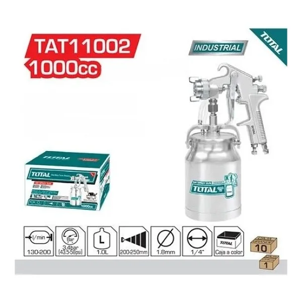 Total TAT11002 1.8mm 1000cc Havalı Boya Tabancası - Görsel 4
