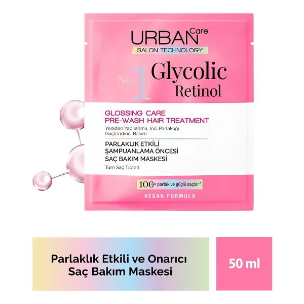 Urban Care No.1 Glycolic Retinol Parlaklık Etkili Duş Öncesi 50 Ml Saç Maskesi - Görsel 2
