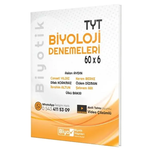 Biyotik Yayınları Tyt Biyoloji 60x6 Denemeleri - Görsel 2