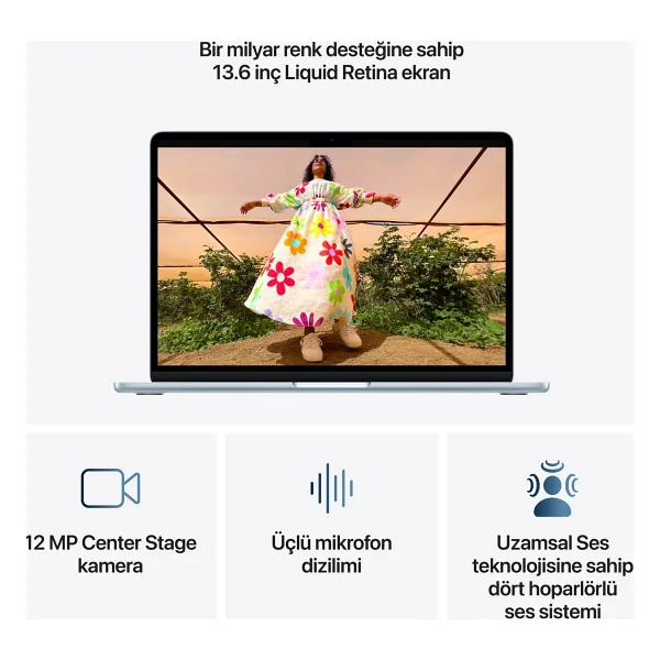 MacBook Air M5 16 GB 1 TB SSD 13.6" Mdhj4tu/A Gök Mavisi - Görsel 7