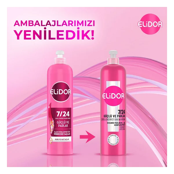 Elidor 7/24 Elektriklenme Önleyici Şekillendirici 240 Ml Saç Kremi - Görsel 8