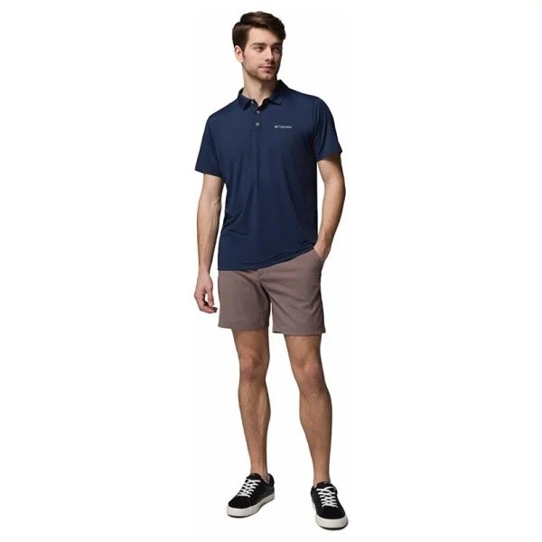 Columbia Tech Trail Utility Am1495-465 Lacivert Kısa Kollu Polo Yaka Erkek Tişört - Görsel 5