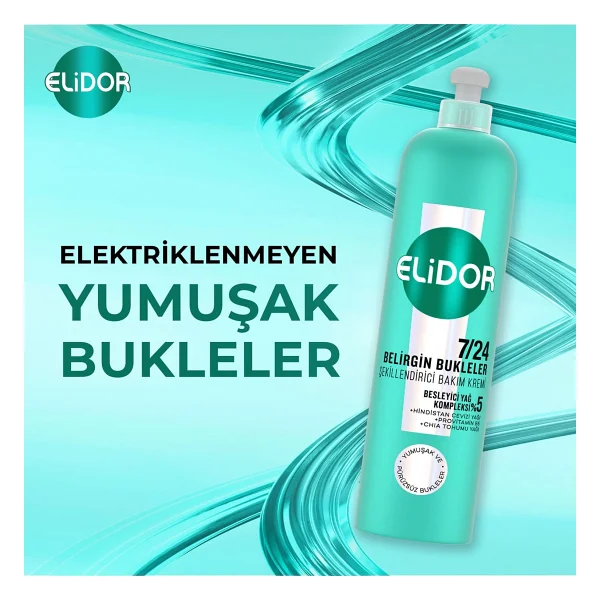 Elidor 7/24 Belirgin Bukleler Şekillendirici 240 Ml Saç Kremi - Görsel 6