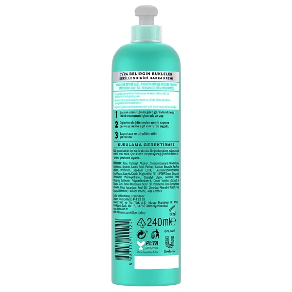 Elidor 7/24 Belirgin Bukleler Şekillendirici 240 Ml Saç Kremi - Görsel 7