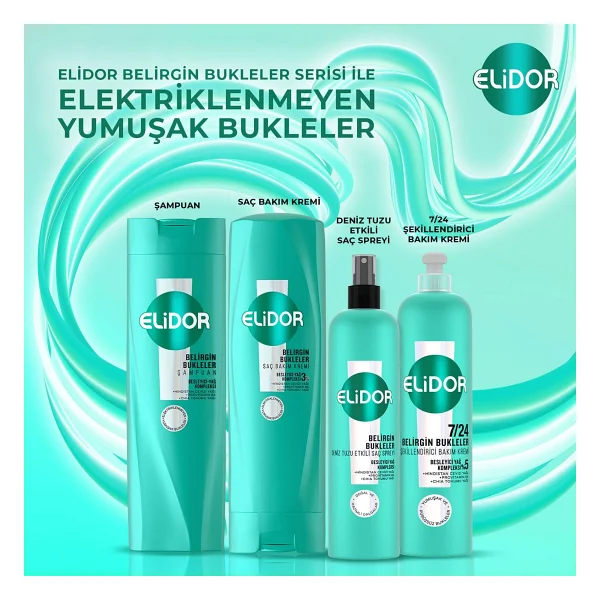 Elidor 7/24 Belirgin Bukleler Şekillendirici 240 Ml Saç Kremi - Görsel 5