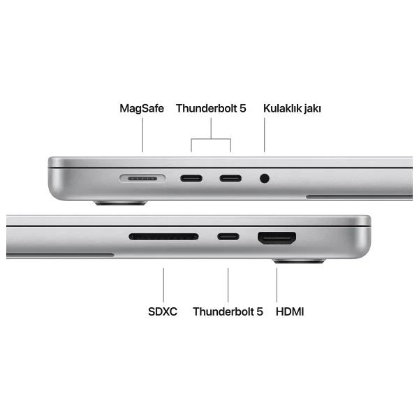 MacBook Pro M5 Pro 24 GB 1 TB SSD 16.2" Mge44tu/A Gümüş - Görsel 7