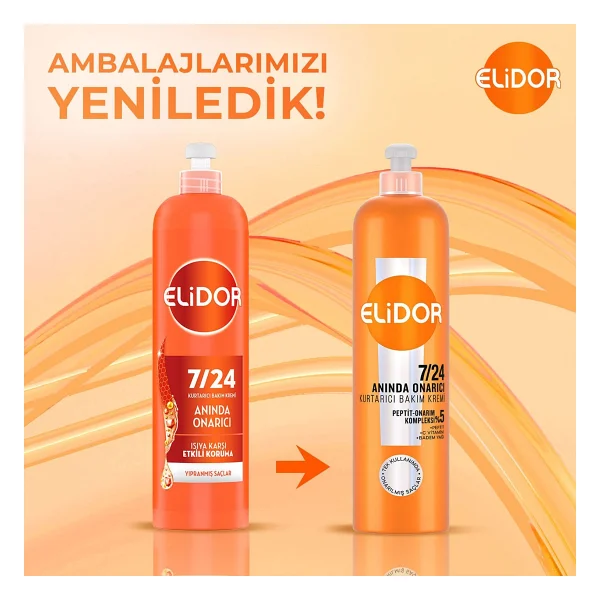 Elidor 7/24 Onarıcı Etki Şekillendirici 240 Ml Saç Kremi - Görsel 8