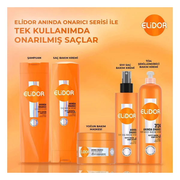 Elidor 7/24 Onarıcı Etki Şekillendirici 240 Ml Saç Kremi - Görsel 9