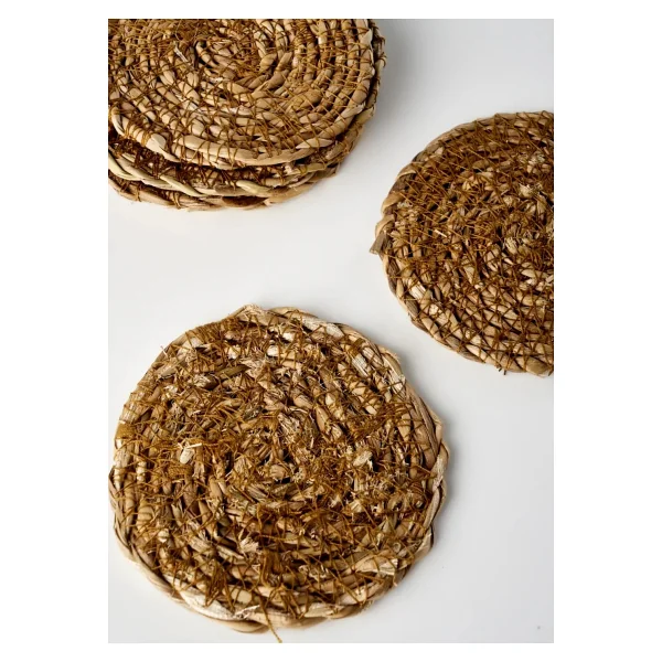 Bella Maison Rafe 6'lı Bardak Altlığı Naturel (10 Cm) - Görsel 2