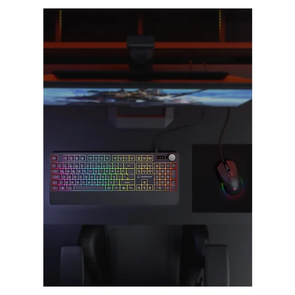 Rampage Jazzy V2 Km-9858 RGB Kablolu Oyuncu Klavye Mouse Seti - Görsel 10