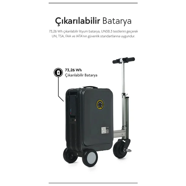 AirWheel SE3S Elektrikli Scooter Kabin Boy Valiz - Görsel 4