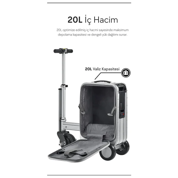 AirWheel SE3S Elektrikli Scooter Kabin Boy Valiz - Görsel 6