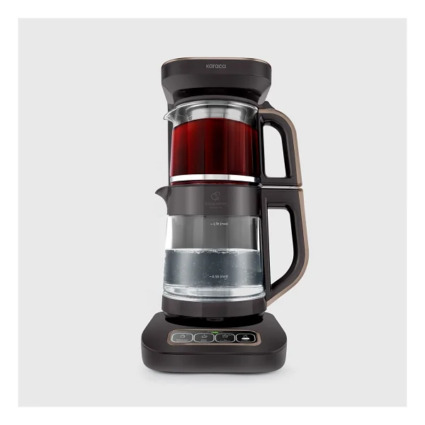 Karaca Çaysever Robotea Pro Connect 4in1 2500 W Walnut Brown Konuşan Cam Çay Makinesi - Görsel 2