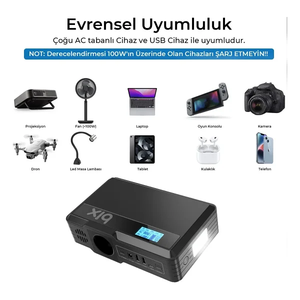 Bix Pb401 40000 mAh Hızlı Şarj Powerbank - Görsel 6