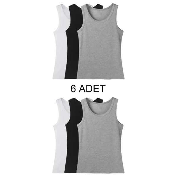 Seher Yıldızı 6'lı Erkek Klasik Atlet - XL - Beyaz - Görsel 7